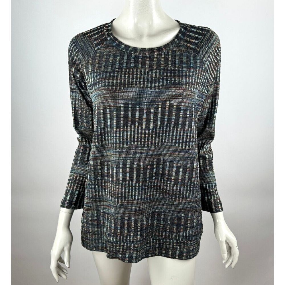 Womens Comfy USA 3/4 Sleeve Jersey Stretch Knit Tunic Top S EUC Round Neck